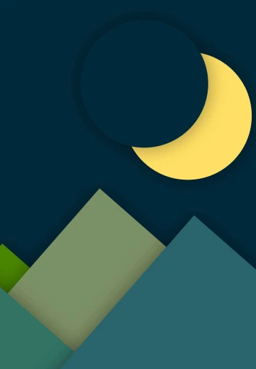 HD Mountains With Moon