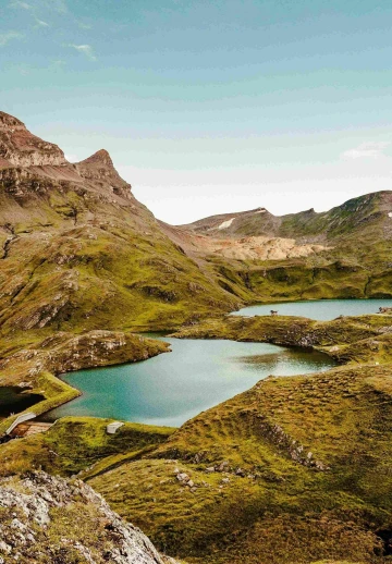 Lake Mountains Rocks