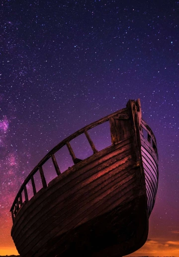Milky Way With Ship