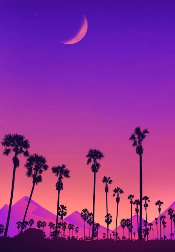 Palm Mountains Moon