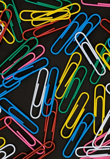 Paper Clips Colorful Metallic