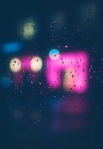 Rain On Blur Background