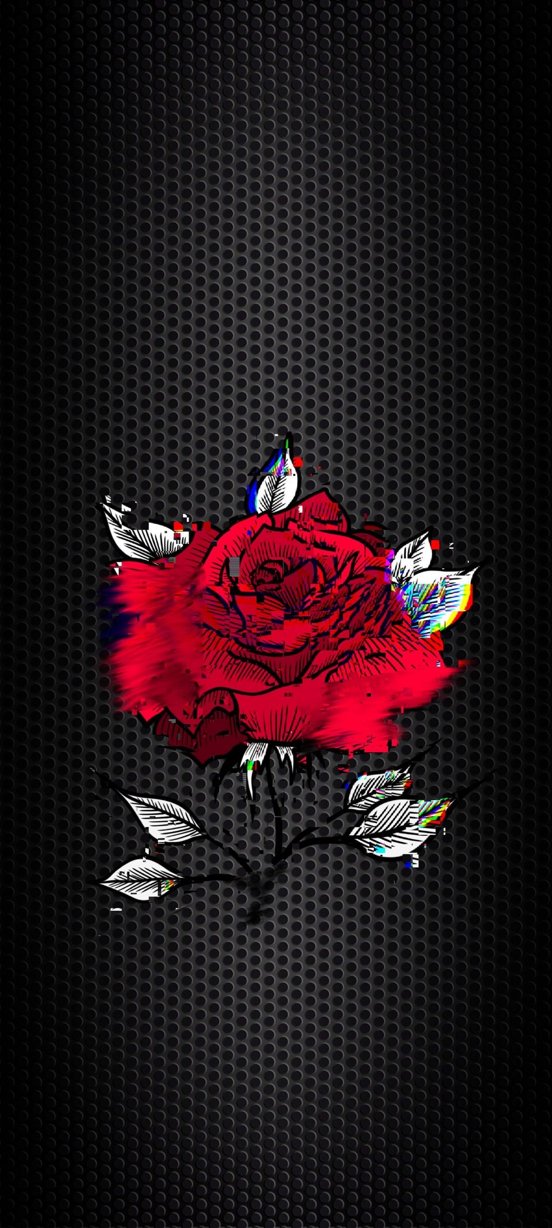 Dark Black Red Rose Phone Wallpaper
