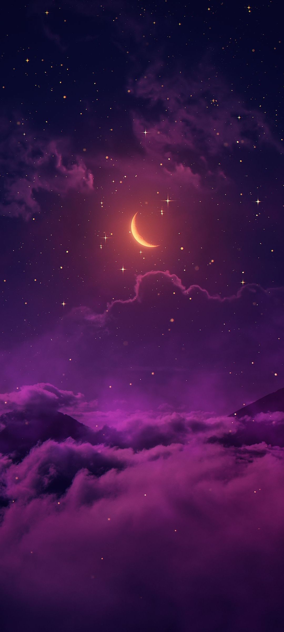 Fantasy Glowing Moon Phone Wallpaper