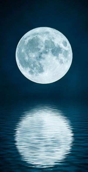 Full Moon Water Reflection Phone Wallpaper 300x585 - OnePlus 10T Wallpapers