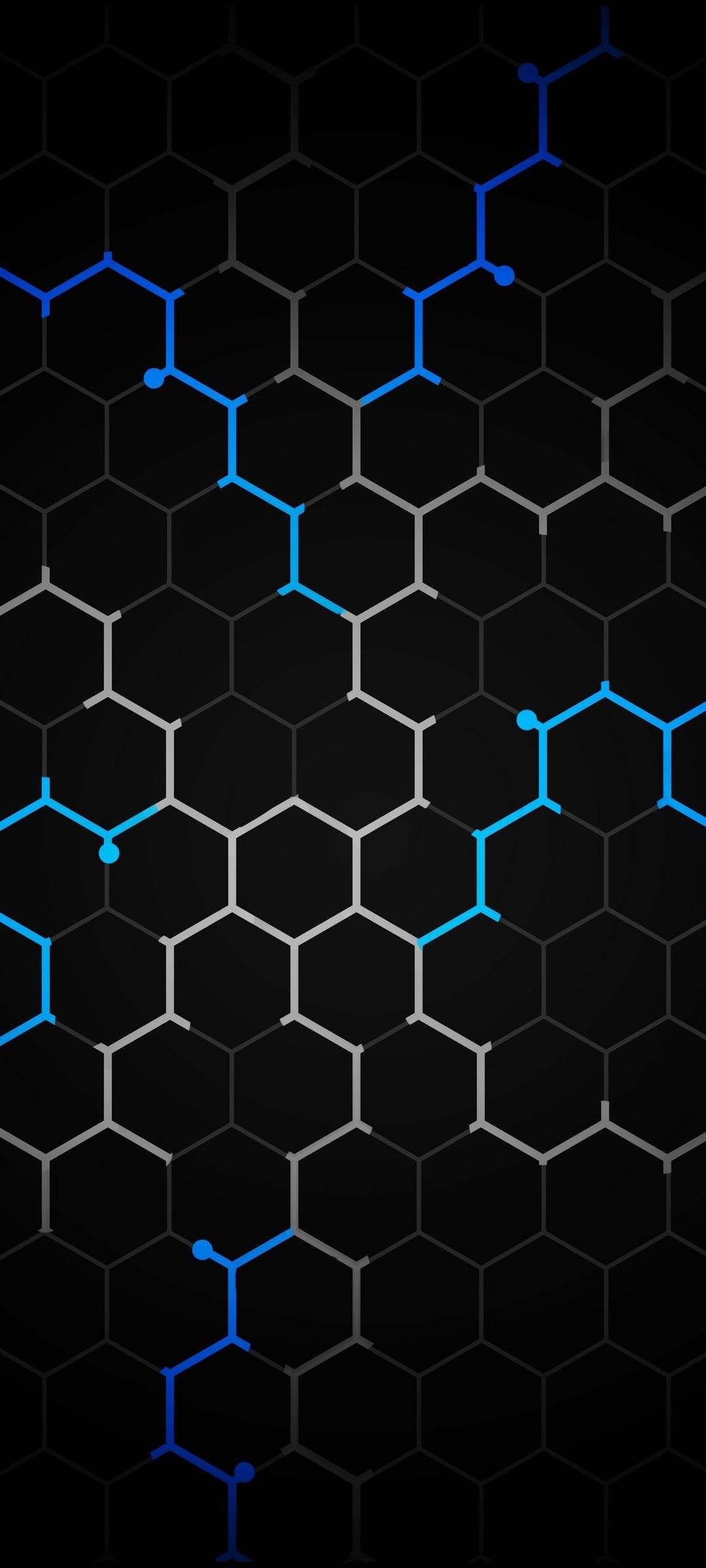 Hexa Black Abstract Phone Wallpaper