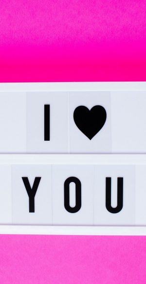 I Love You Pink and White Phone Wallpaper 300x585 - Samsung Galaxy S21 5G Wallpapers