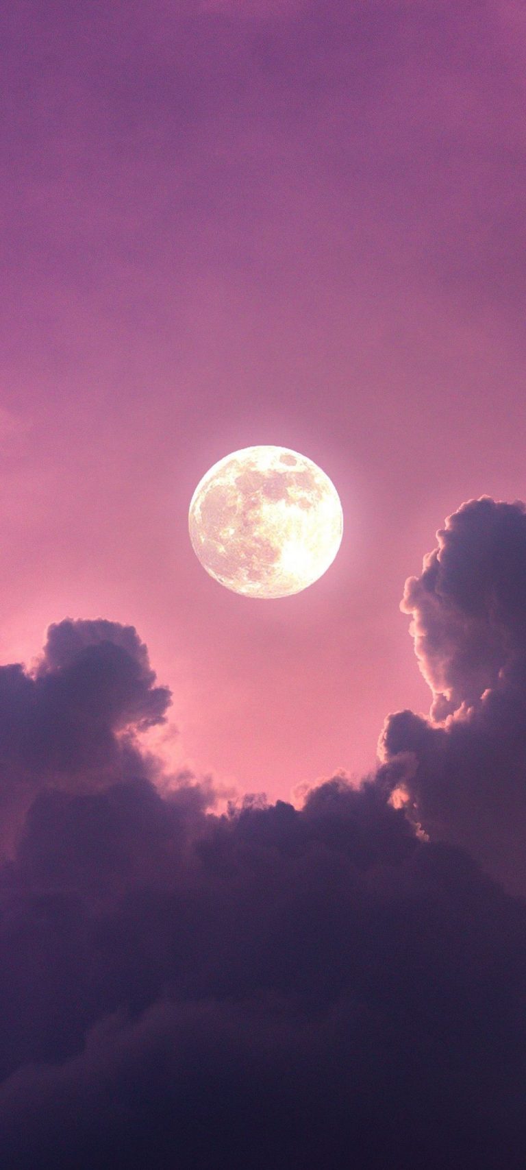 Moon Clouds Phone Wallpaper