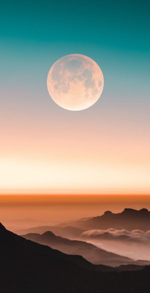 Moon and Mountain Phone Wallpaper 300x585 - Oppo Reno 6 Pro+ 5G Wallpapers