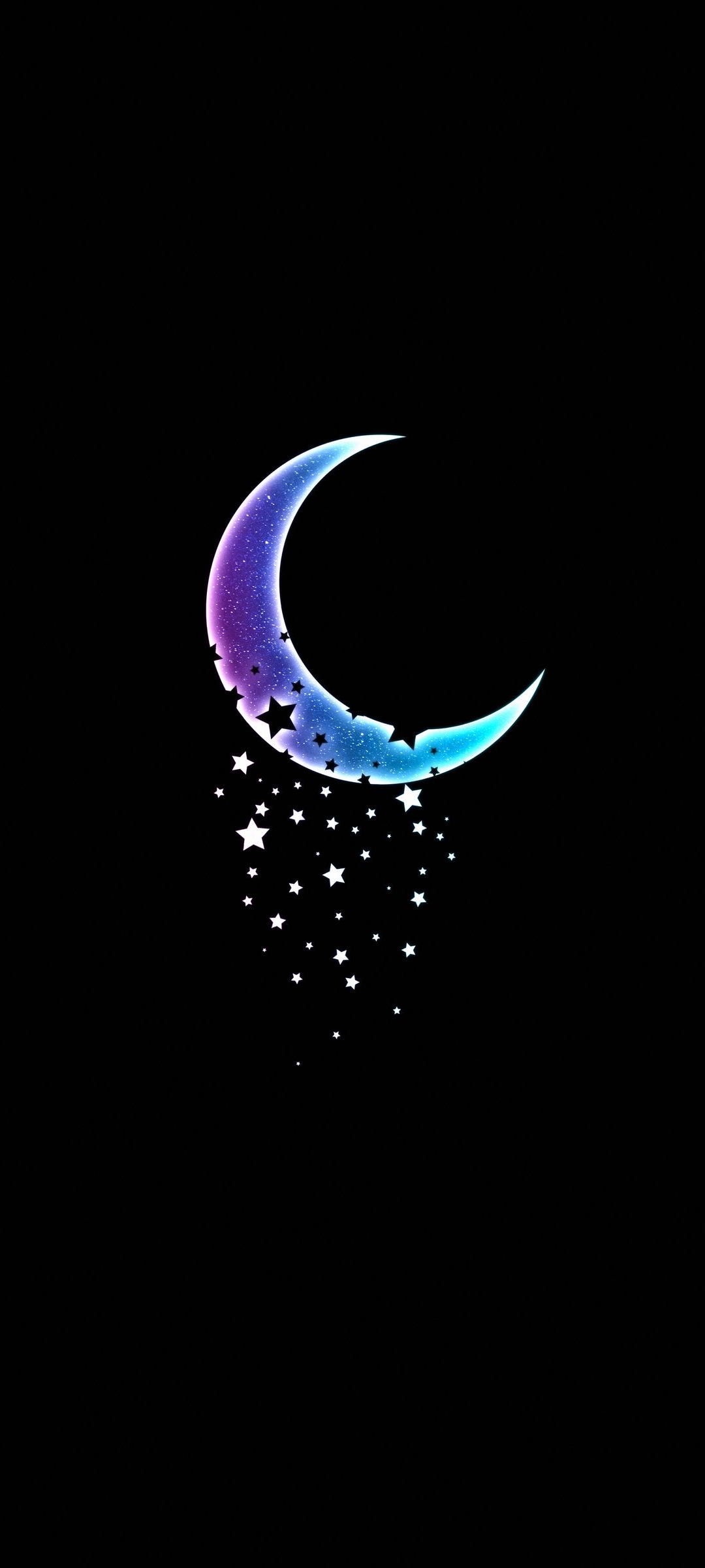 Galaxy background with moon in neon  Stock Image  Everypixel