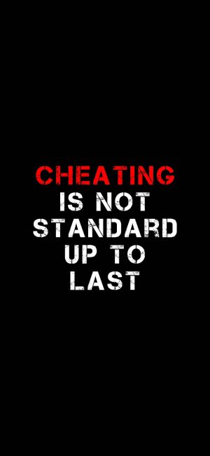 Cheating Is Not Standard Motivational Wallpaper 300x650 - Word Wallpapers