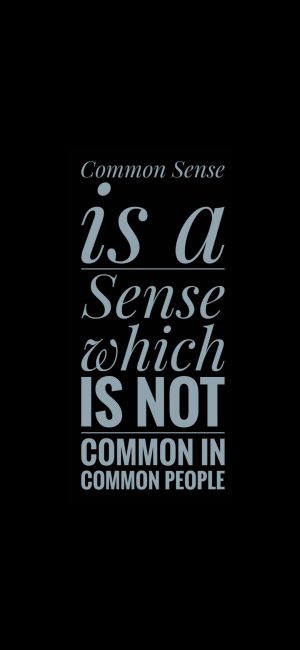 Common Sense Motivational Wallpaper 300x650 - iPhone Quote Wallpapers