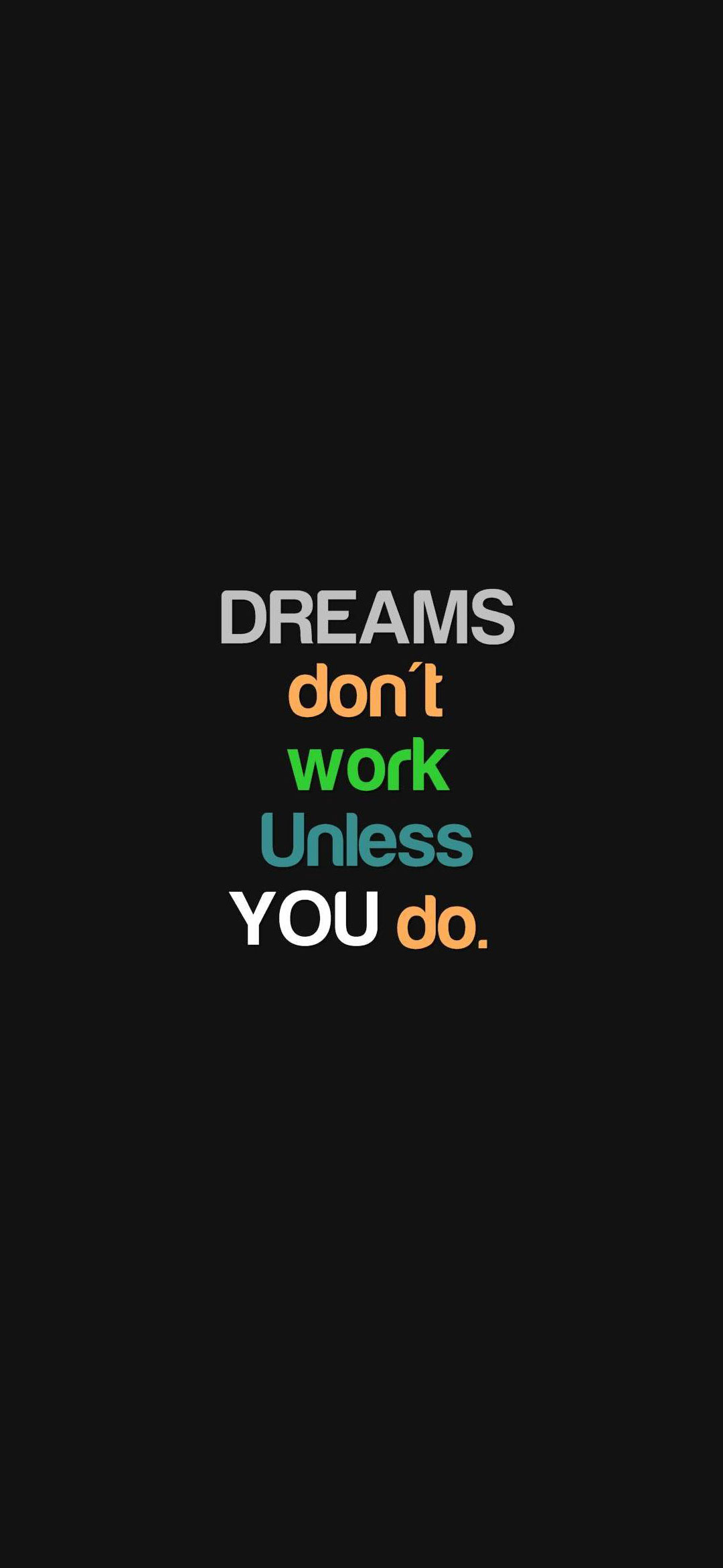 Dreams Not Work - Motivational Wallpaper