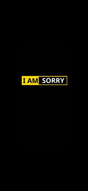 I Am Sorry Wallpaper 1080x2340 300x650 - iPhone Quote Wallpapers