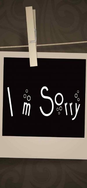 I Am Sorry Wallpaper 886x1920 300x650 - iPhone Quote Wallpapers