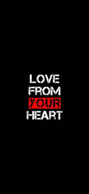 Love From Heart Motivational Wallpaper 300x650 - iPhone Quote Wallpapers