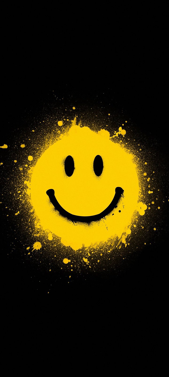 Smiley Face Yellow Background Wallpaper 720x1600