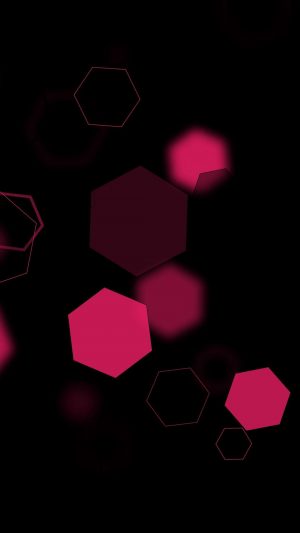 Amoled Black Pink Hexagon 4K Phone Wallpaper 300x533 - Minimalist Phone Wallpapers
