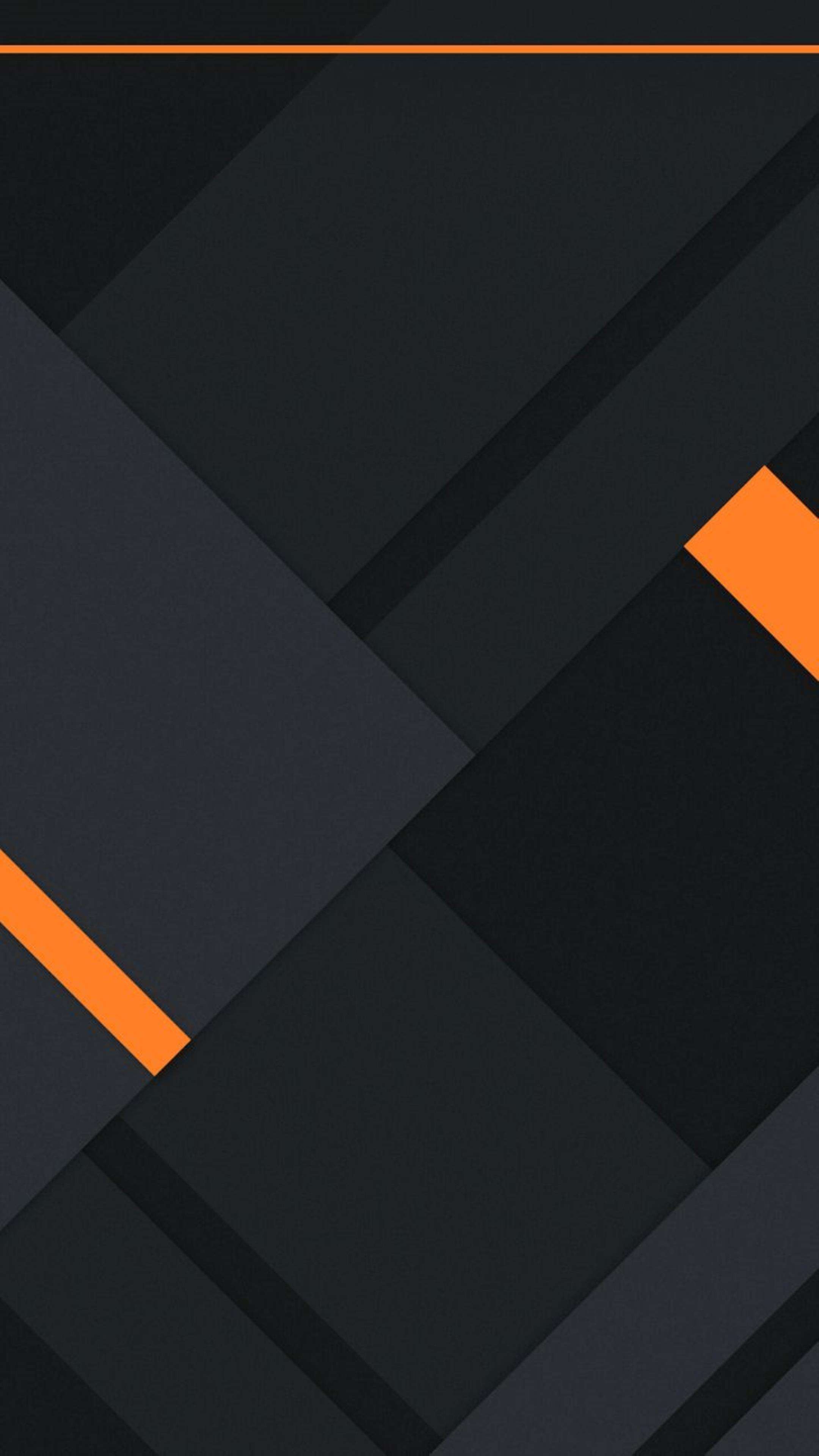 Black Orange Abstract Angle 4K Phone Wallpaper