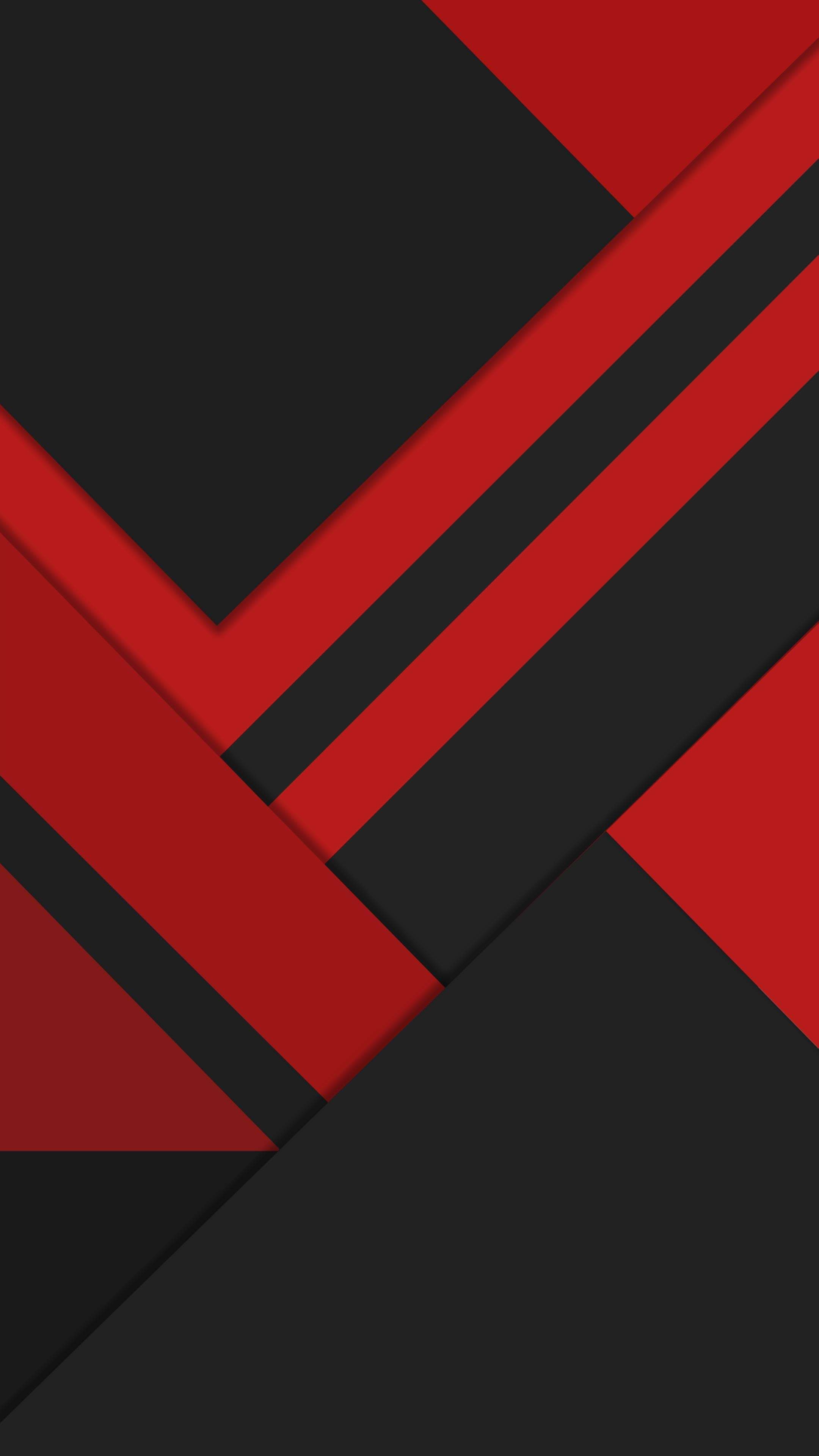 Black & Red Abstract Shapes 4K Phone Wallpaper
