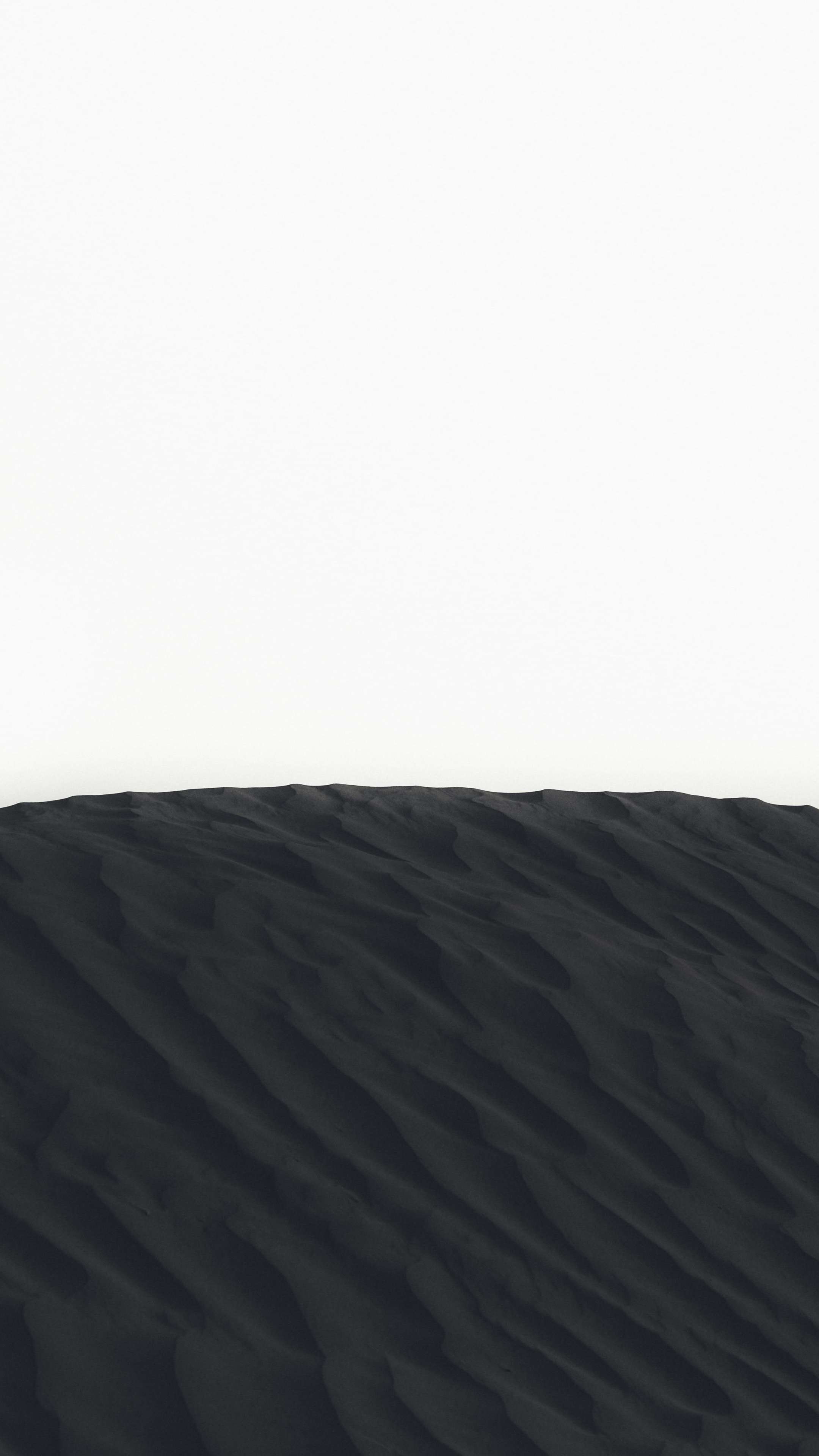 Black Sand White Background 4K Phone Wallpaper