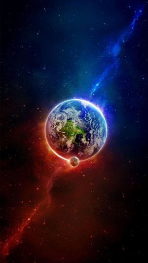 Blue Red Earth Planet 4K Phone Wallpaper 300x533 - Black Wallpapers