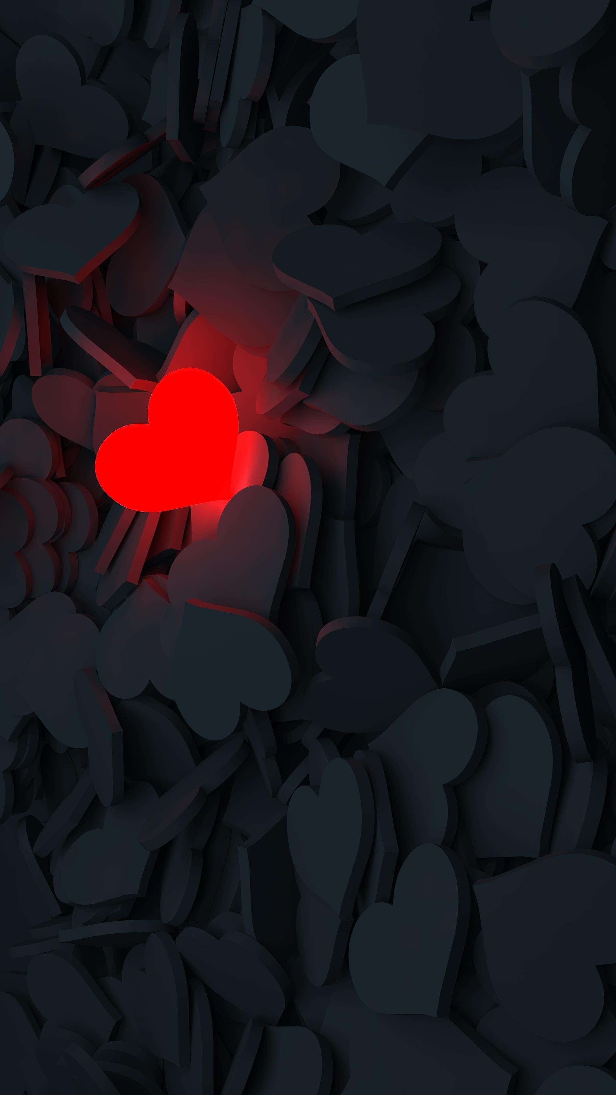 Lightning Heart 4K Phone Wallpaper