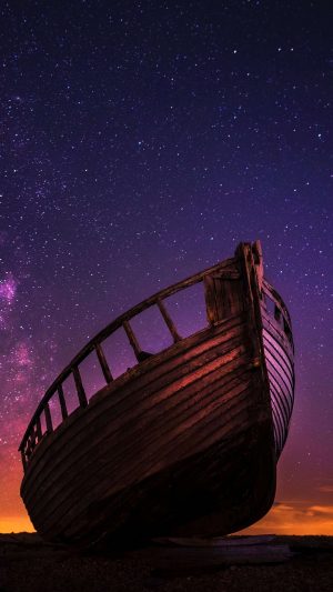 Milky Way With Ship 4K Phone Wallpaper 300x533 - 4K Phone Wallpapers