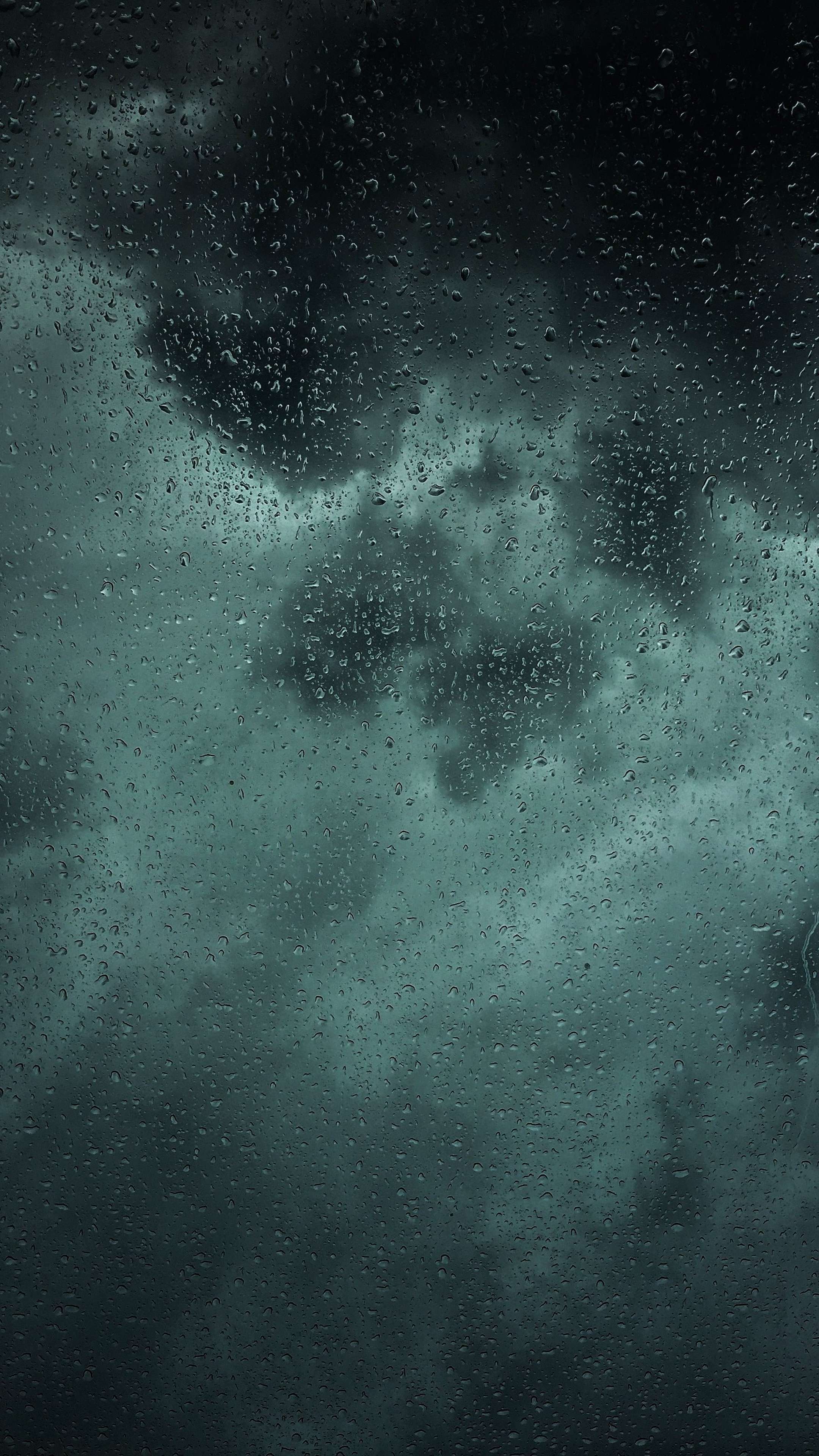 Rain With Dark Clouds 4K Phone Wallpaper