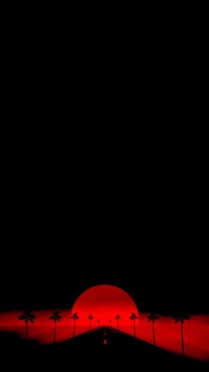 Red Sun Set 4K Phone Wallpaper 300x533 - Black Wallpapers