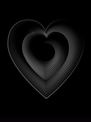 Black White Abstract Heart 4K iPad Wallpaper 300x400 - iPad Wallpapers