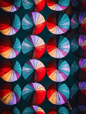 Colorful Umbrellas iPad Wallpaper 300x400 - iPad Wallpapers