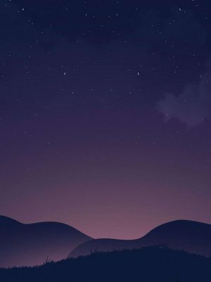 Mountain Hills With Purplle Sky iPad Wallpaper 300x400 - iPad Wallpapers