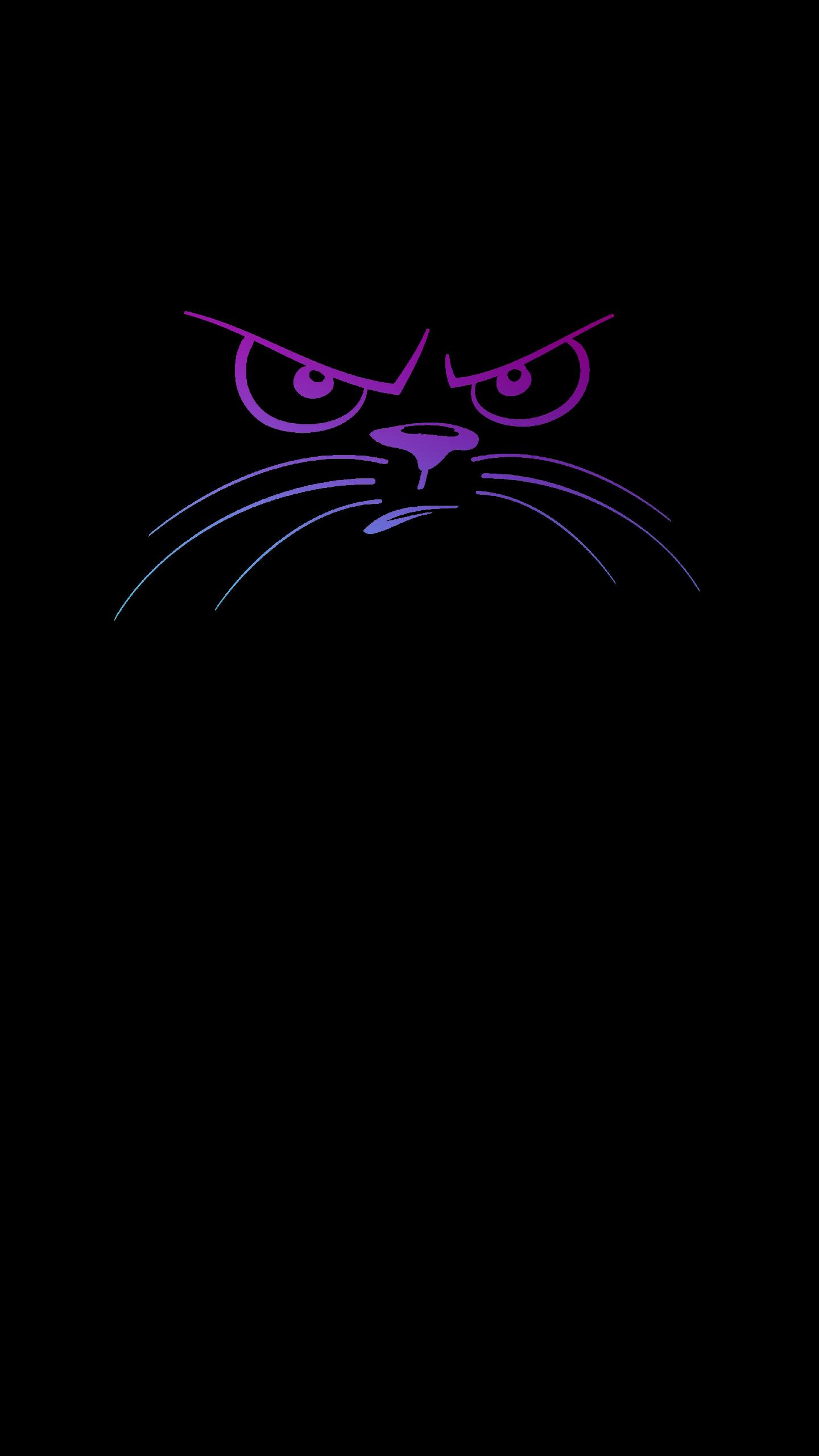 Black Cat Minimal Background HD Wallpaper