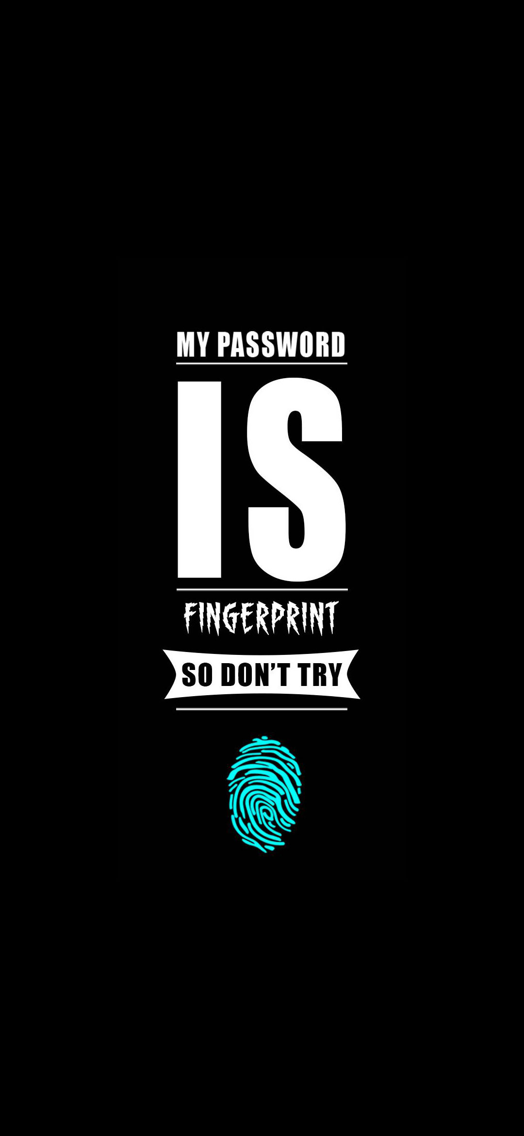 Don't Try - My Password is Fingerprint Wallpaper