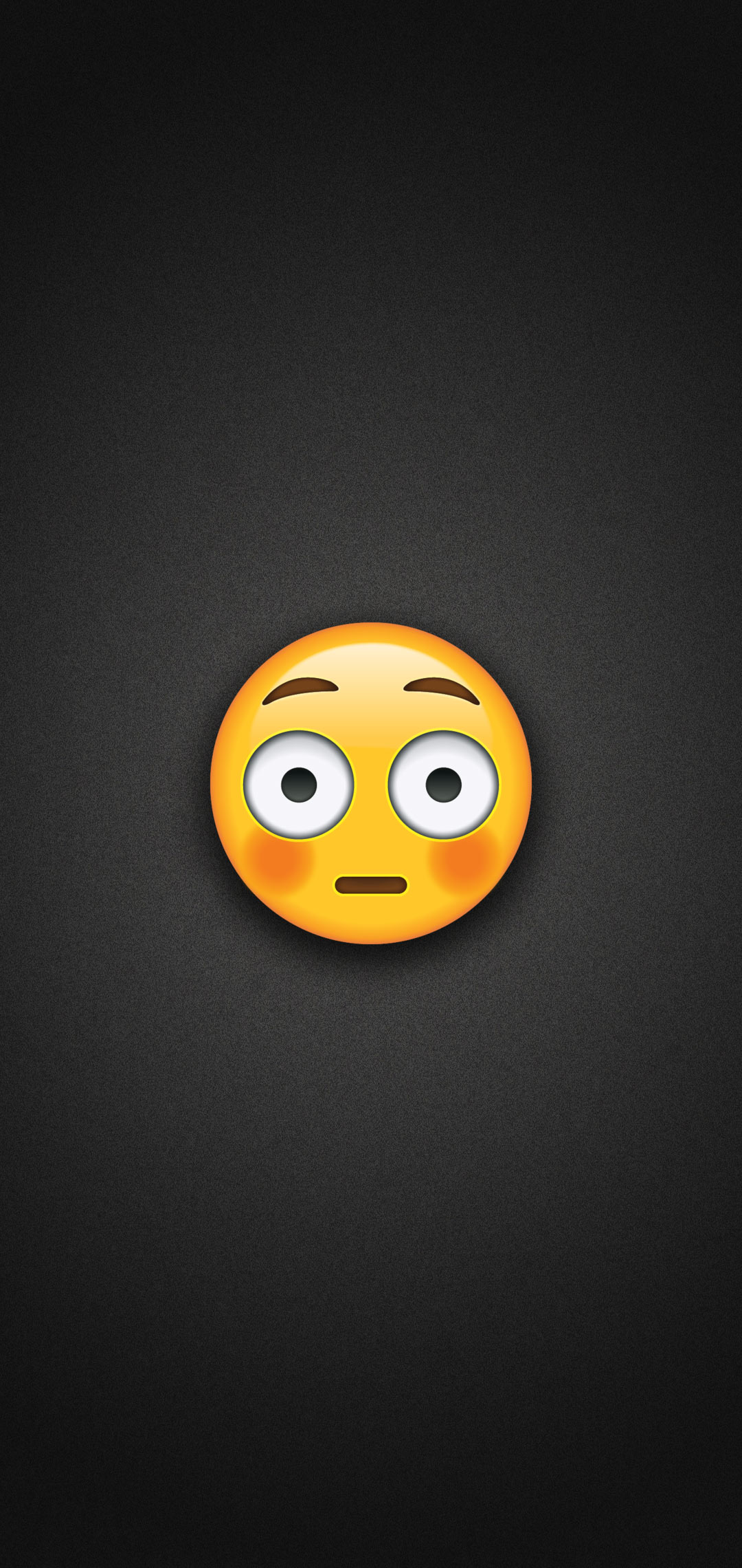 Flushed Face Emoji Phone Wallpaper