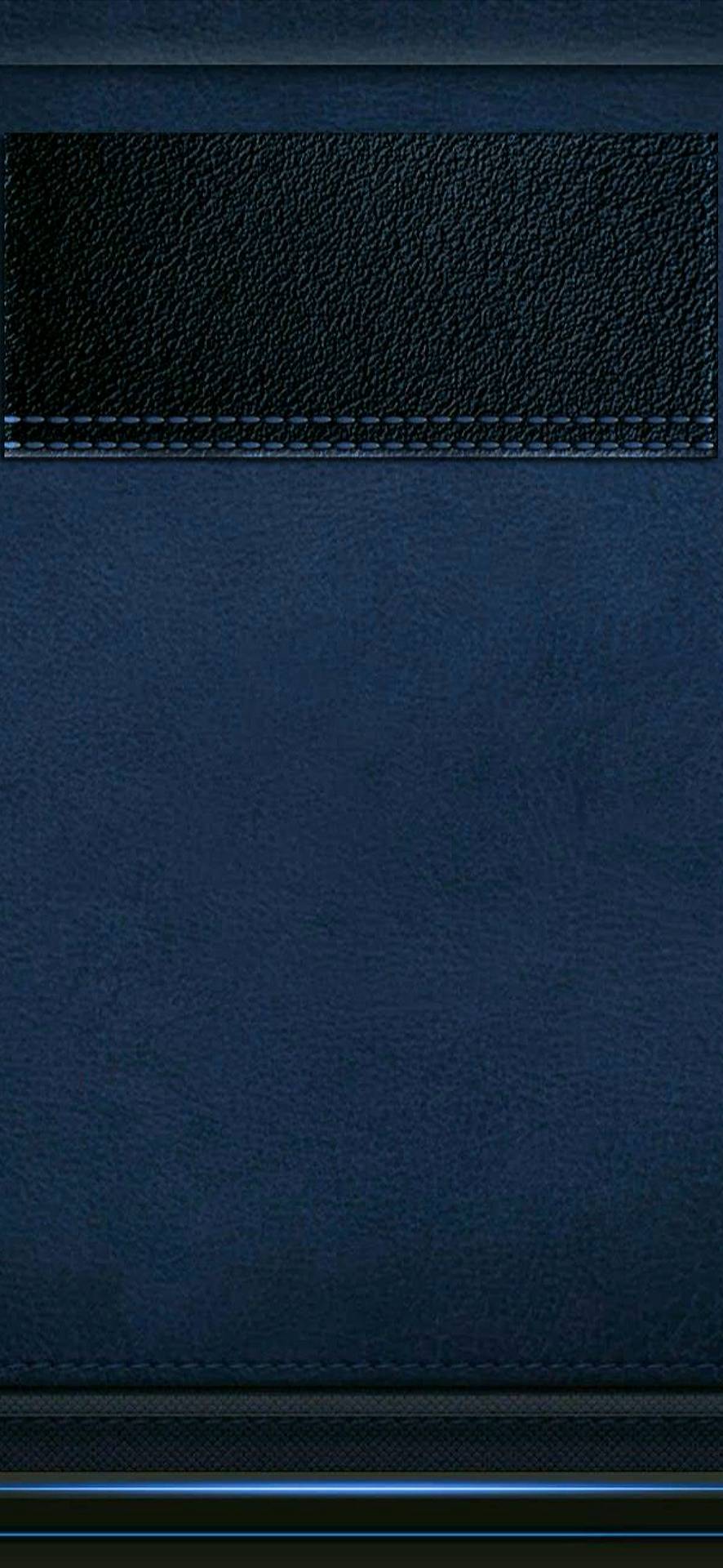 Lock Screen Blue Leather Background Wallpaper