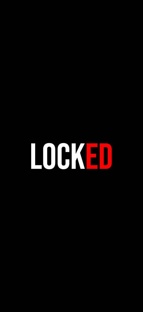 Locked - Red White Lock Screen Wallpaper