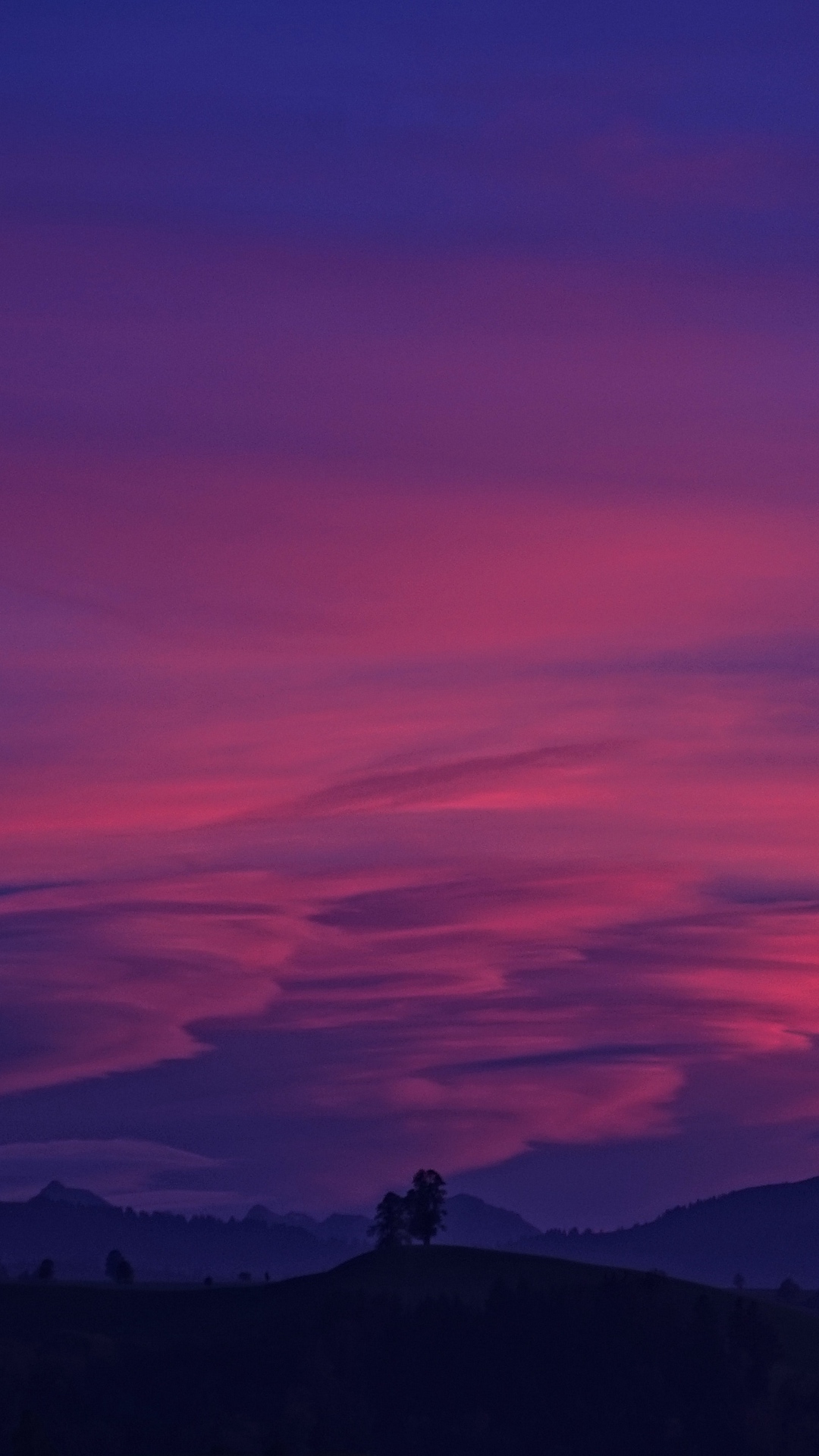 Mountains Sky Clouds Purple Wallpaper - 1080x1920