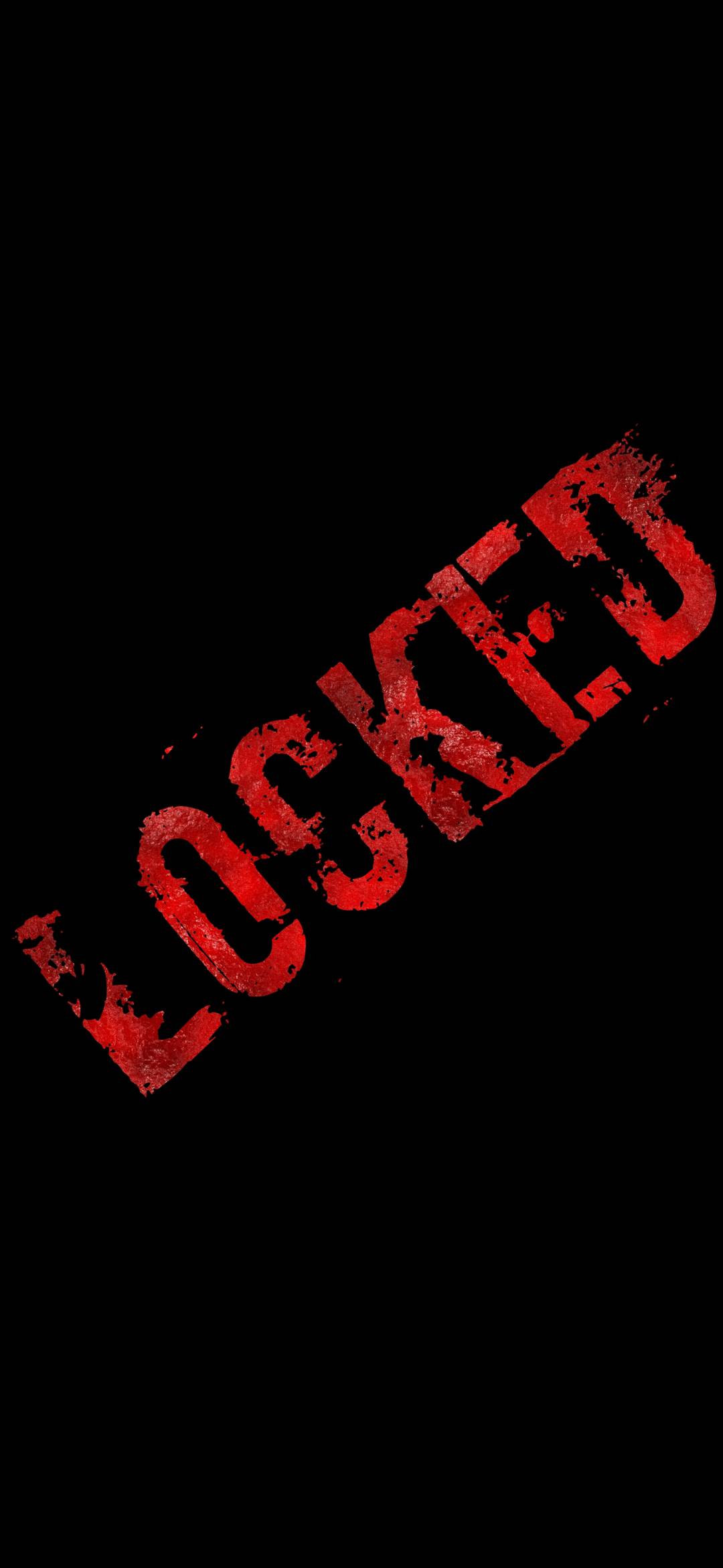 Red Locked - Lock Screen Wallpaper - 1080x2340