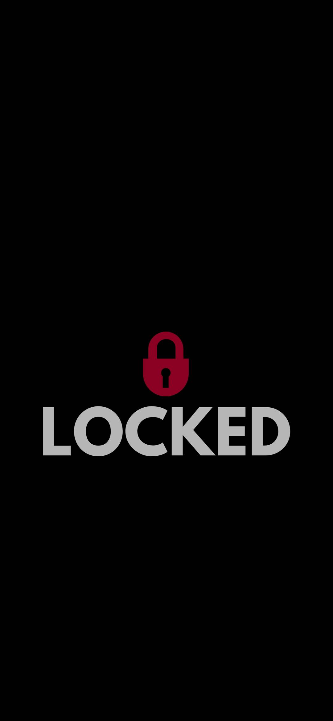 Red Locked - Lock screen Wallpaper - 1080x2340
