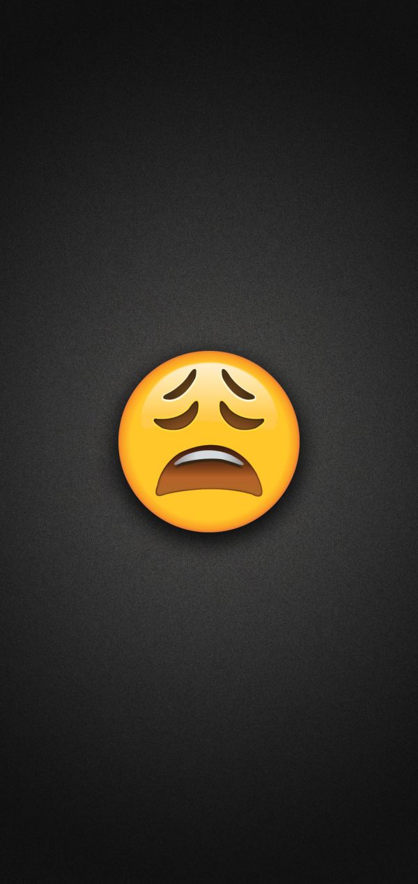 Tired Face Emoji Phone Wallpaper